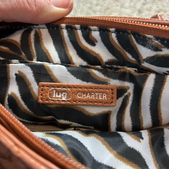 Lug Charter Classic VL Convertible Tote Bag Vegan Leather Brown Tan - Picture 4 of 11